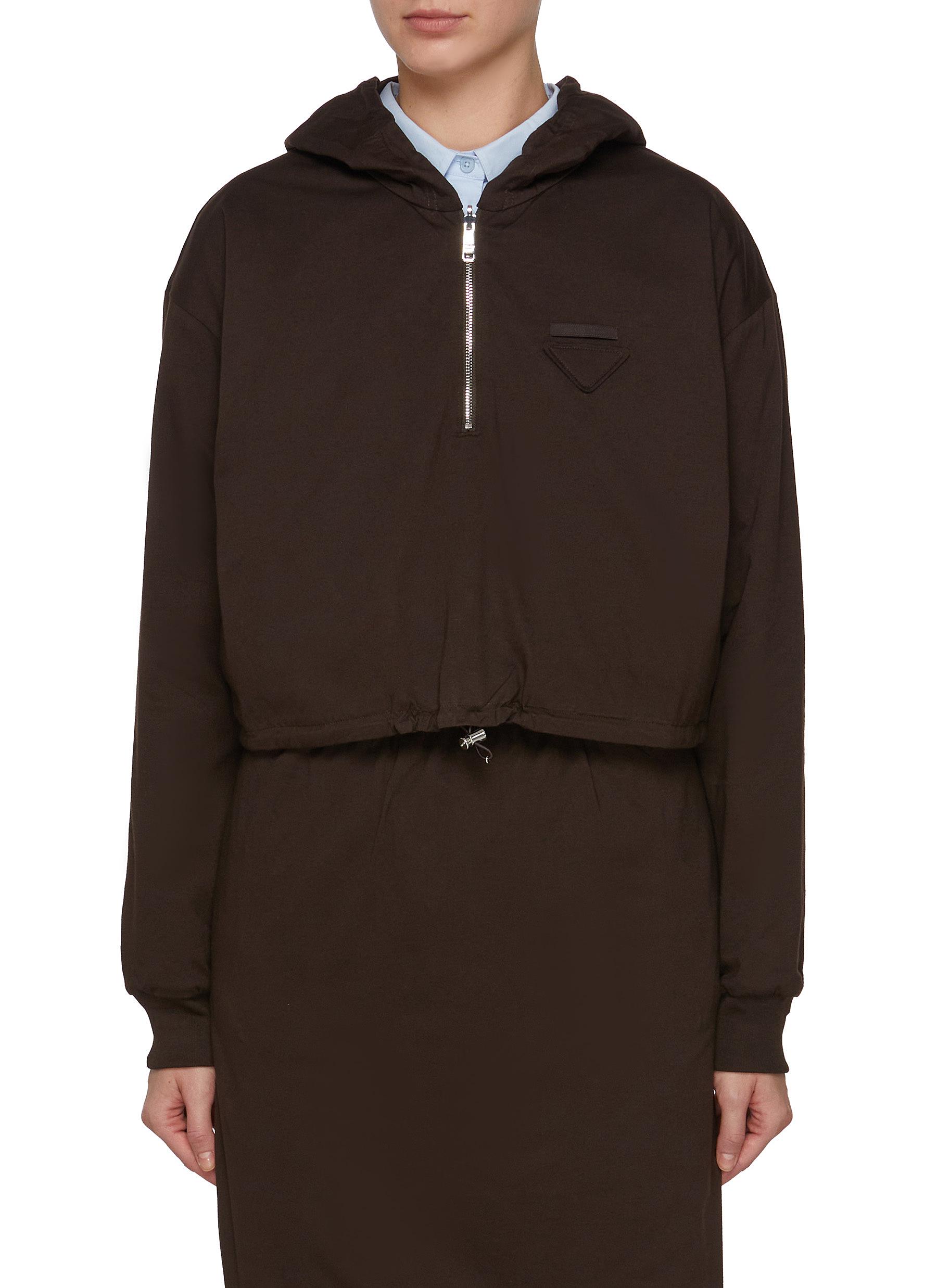 ブルゾン PRADA Half zip jacket Prada Black Nylon Half-Zip Jacket Prada