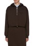 Main View - Click To Enlarge - PRADA - Half Zip Cotton Hooded Jacket