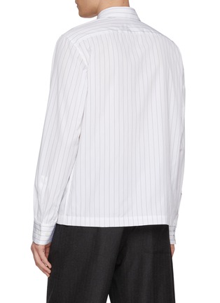 Back View - Click To Enlarge - DRIES VAN NOTEN - Corran Striped Cotton Pocket Shirt