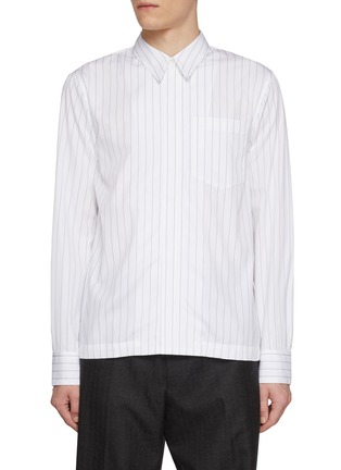 Main View - Click To Enlarge - DRIES VAN NOTEN - Corran Striped Cotton Pocket Shirt