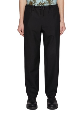 Main View - Click To Enlarge - DRIES VAN NOTEN - Lovat Basket Weave Wool Penny Pants