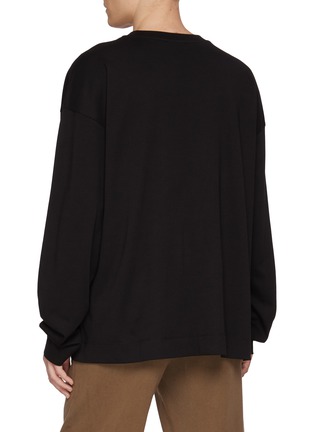 Back View - Click To Enlarge - DRIES VAN NOTEN - Floral Printed Long Sleeve Cotton Hegland T-Shirt