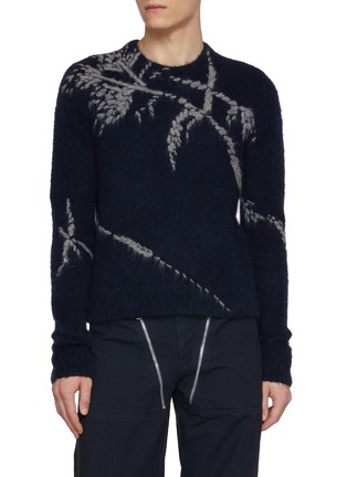 Main View - Click To Enlarge - DRIES VAN NOTEN - Mouche Floral Jacquard Knit Sweater