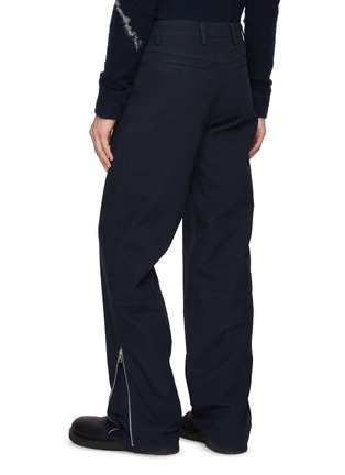 Back View - Click To Enlarge - DRIES VAN NOTEN - Pexior Zip Detail Compact Cotton Pants