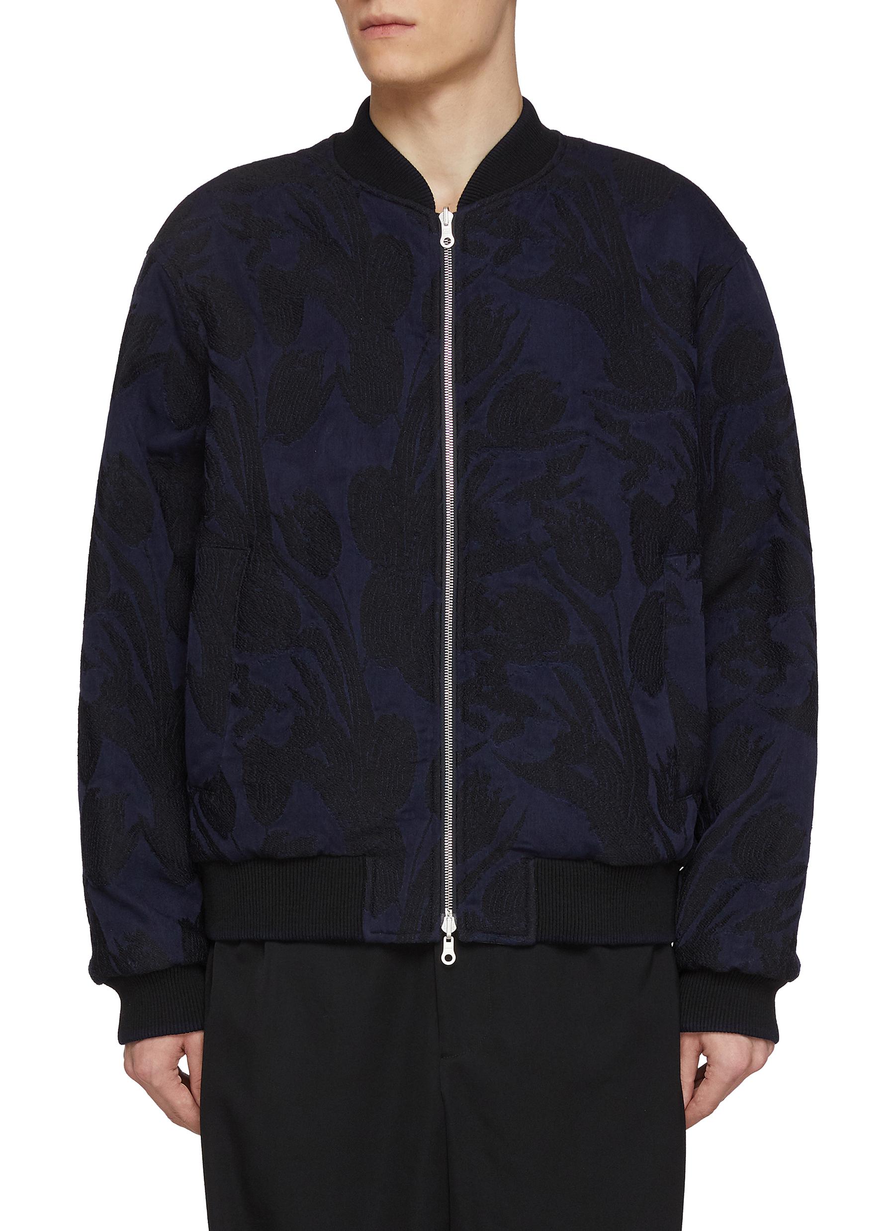 ZIP-UP JACQUARD JACKET Dries Van Noten風 ZIP-UP JACQUARD JACKET Dries Van Noten風