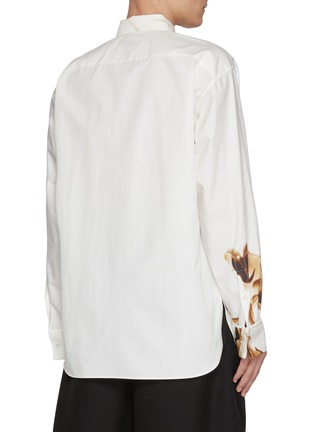 Back View - Click To Enlarge - DRIES VAN NOTEN - Long Sleeve Dragon Flower Print Cotton Poplin Shirt
