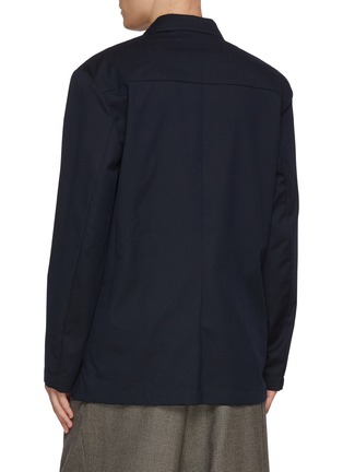 Back View - Click To Enlarge - DRIES VAN NOTEN - Caplans Double Breasted Cotton Wool Blazer