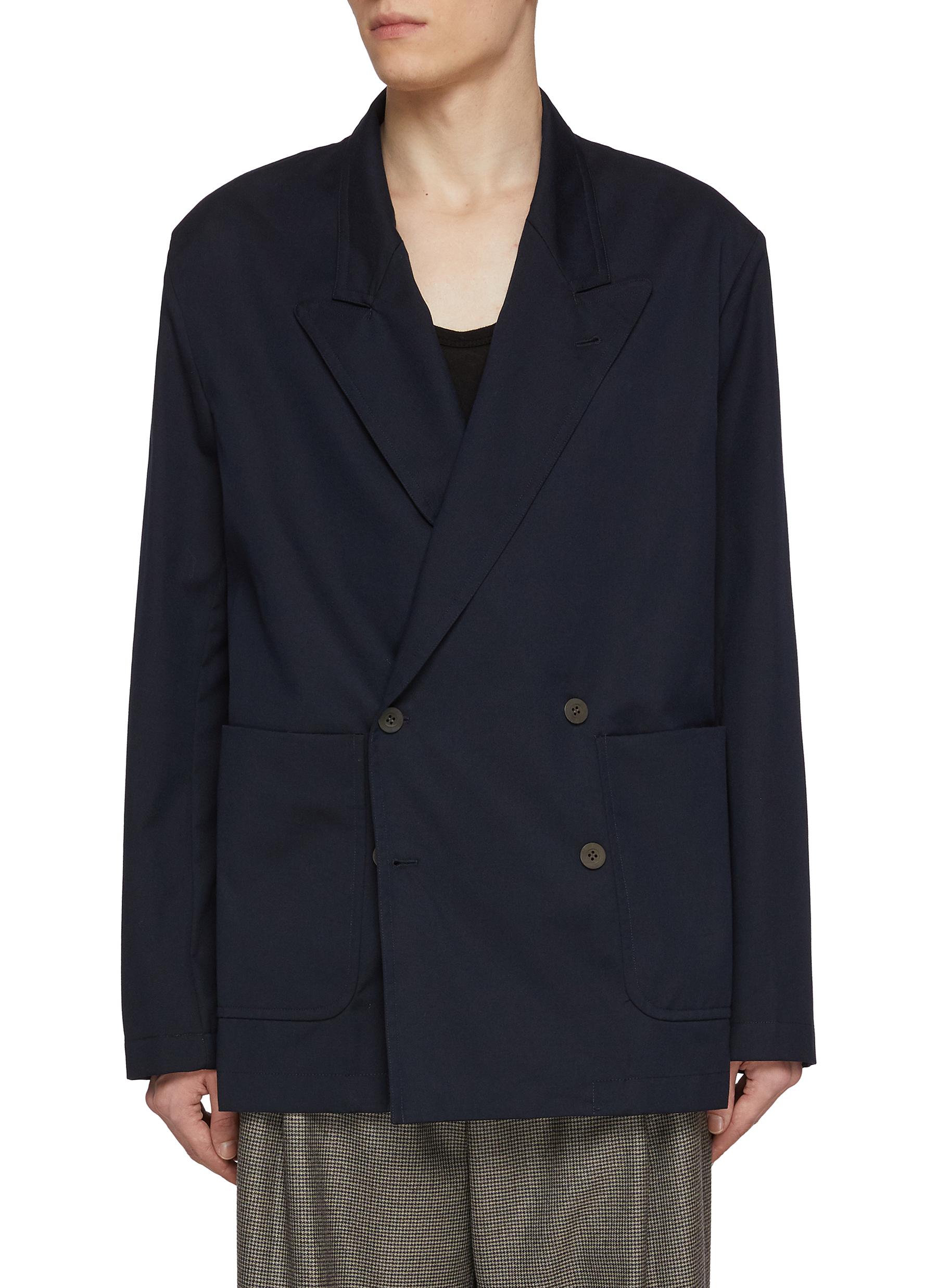 【美品】DRIES VAN NOTEN 20SS DOUBLE BREASTED Dries Van Noten Men's' Double-Breasted Blazer in Dark Grey | LN-CC®
