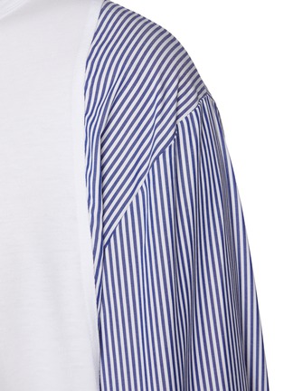  - DRIES VAN NOTEN - Contrast Striped Sleeve Heston Cotton T-Shirt
