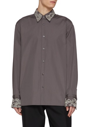 Main View - Click To Enlarge - DRIES VAN NOTEN - Croomd Embroidered Cotton Shirt