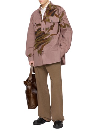 Figure View - Click To Enlarge - DRIES VAN NOTEN - Calendos Flower Print Cotton Shirt Jacket