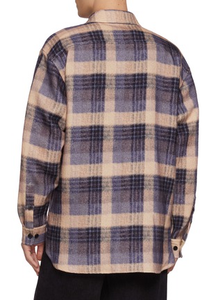 Back View - Click To Enlarge - DRIES VAN NOTEN - Croomson Checkered Shirt