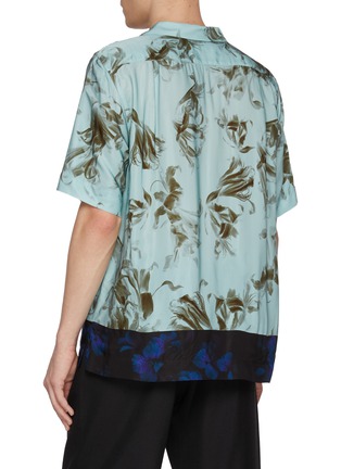 Back View - Click To Enlarge - DRIES VAN NOTEN - Carltone Nerine Flower Border Print Shirt