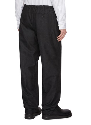 Back View - Click To Enlarge - DRIES VAN NOTEN - Penny Lovat Herringbone Wool Pants