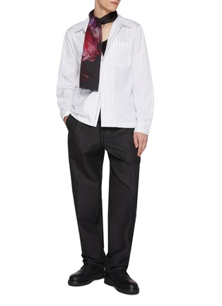 Figure View - Click To Enlarge - DRIES VAN NOTEN - Penny Lovat Herringbone Wool Pants