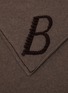 Detail View - Click To Enlarge - BARRIE - Logo Embroidered Cashmere Foulard