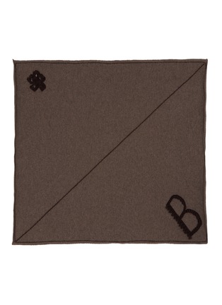 Main View - Click To Enlarge - BARRIE - Logo Embroidered Cashmere Foulard
