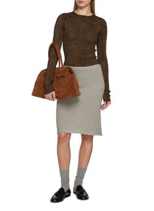 Figure View - Click To Enlarge - MIU MIU - Lamé Knit Top