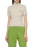 Main View - Click To Enlarge - MIU MIU - Turtleneck Logo Cashmere Top