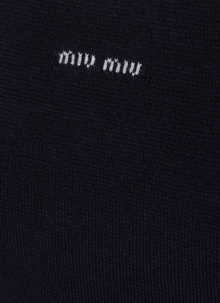  - MIU MIU - Logo Intarsia Cotton Knit Tube Top