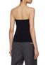 Back View - Click To Enlarge - MIU MIU - Logo Intarsia Cotton Knit Tube Top