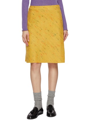 Main View - Click To Enlarge - MIU MIU - Bouclé A-Line Skirt