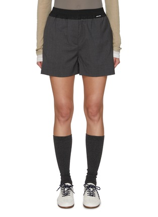 Main View - Click To Enlarge - MIU MIU - Boxer Waist Shorts