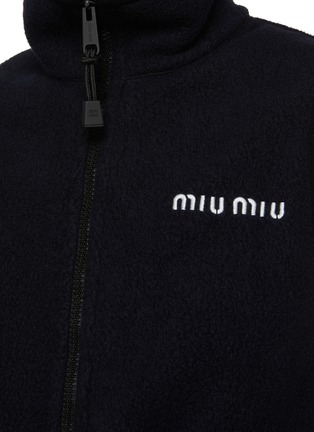  - MIU MIU - Cropped Fleece Zip Up Top