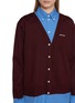  - MIU MIU - Bonded Poplin Shirt Layered Knit Cardigan