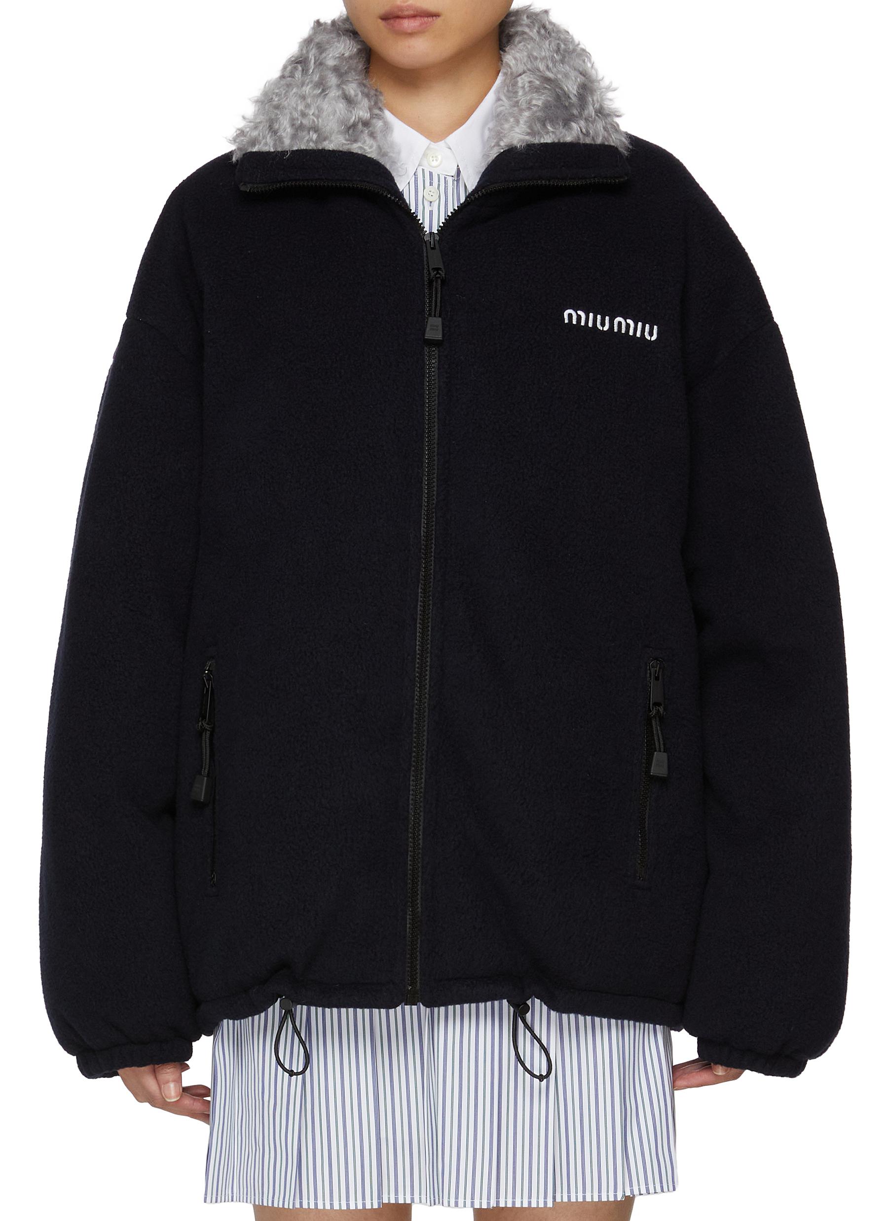 Miuページ MIU MIU | Zip Up Long Fleece Jacket | Women | Lane Crawford