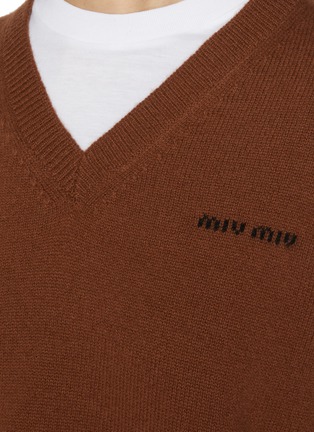  - MIU MIU - Trompe L'oeil Layered Cashmere Cotton T-shirt Sweater