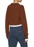 Back View - Click To Enlarge - MIU MIU - Trompe L'oeil Layered Cashmere Cotton T-shirt Sweater
