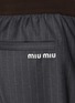  - MIU MIU - Logo Embroidered Pinstripe Wool Track Pants