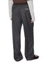Back View - Click To Enlarge - MIU MIU - Logo Embroidered Pinstripe Wool Track Pants