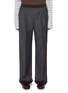 Main View - Click To Enlarge - MIU MIU - Logo Embroidered Pinstripe Wool Track Pants