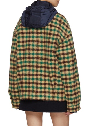 Back View - Click To Enlarge - MIU MIU - Check Blouson Jacket