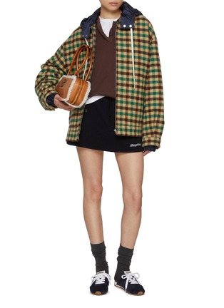 Figure View - Click To Enlarge - MIU MIU - Check Blouson Jacket