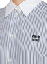  - MIU MIU - Detachable Skirt Stripe Cotton Poplin Mini Dress