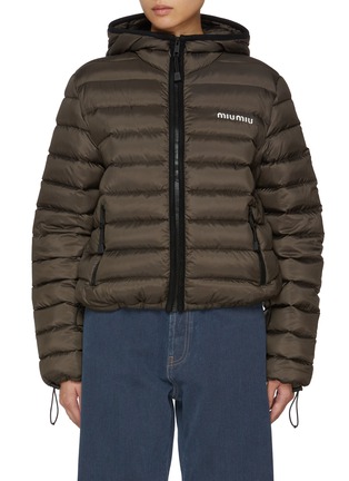 Main View - Click To Enlarge - MIU MIU - Zip Up Puffer Jacket