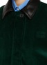  - MIU MIU - Leather Collar Cotton Corduroy Workwear Jacket