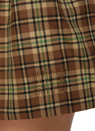  - MIU MIU - Drawstring Tartan Mini Skirt