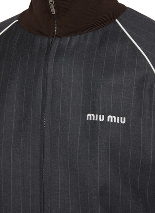  - MIU MIU - Zip Up Logo Wool Track Jacket