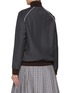 Back View - Click To Enlarge - MIU MIU - Zip Up Logo Wool Track Jacket