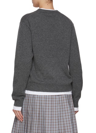 Back View - Click To Enlarge - MIU MIU - Trompe L'oeil Layered Cashmere T-Shirt Sweater