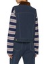 Back View - Click To Enlarge - MIU MIU - Corduroy Collar Dark Wash Denim Gilet