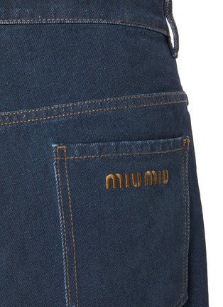  - MIU MIU - High Rise Flocked Dark Wash Jeans