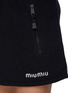  - MIU MIU - Drawstring Zippered Pocket Fleece Mini Skirt