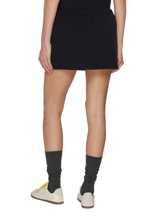 Back View - Click To Enlarge - MIU MIU - Drawstring Zippered Pocket Fleece Mini Skirt