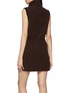Back View - Click To Enlarge - MIU MIU - Zip Up Fleece Mini Dress