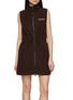 Main View - Click To Enlarge - MIU MIU - Zip Up Fleece Mini Dress